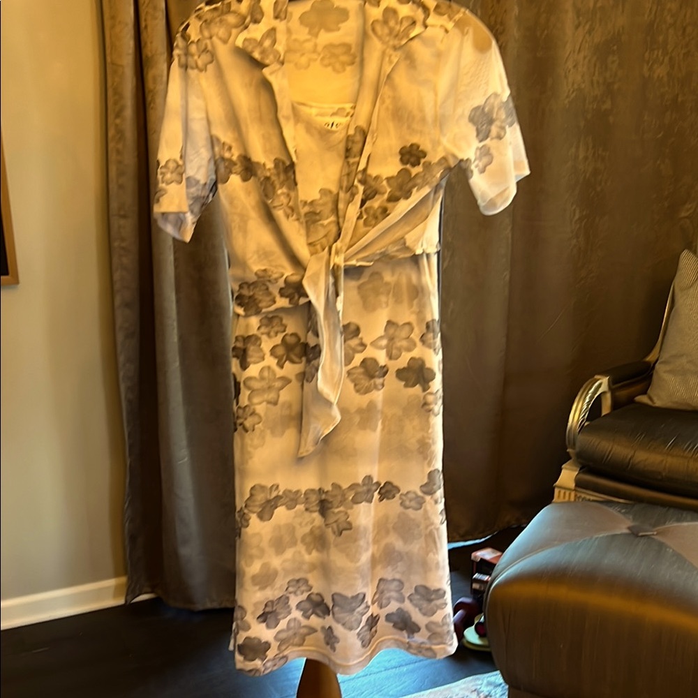 Floral Print mesh dress and matching shirt for a teen girl
